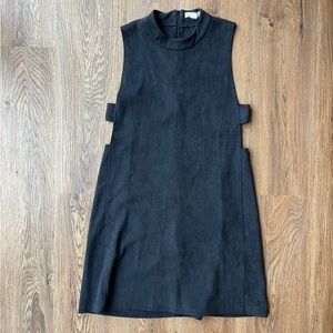 Cutout sued dress